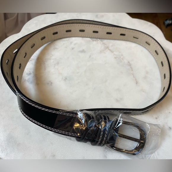 Flamingals black leather belt - Picture 2 of 5